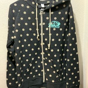 New Alternative Women's Pullover Hoodie Black W/ Gray  Dots size L “ADVOCARE”